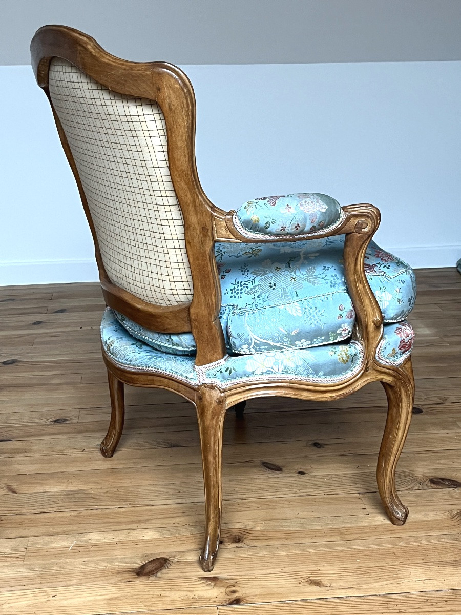 Paire de fauteuils , Époque Louis 15. Estampillés CRESSON-photo-6