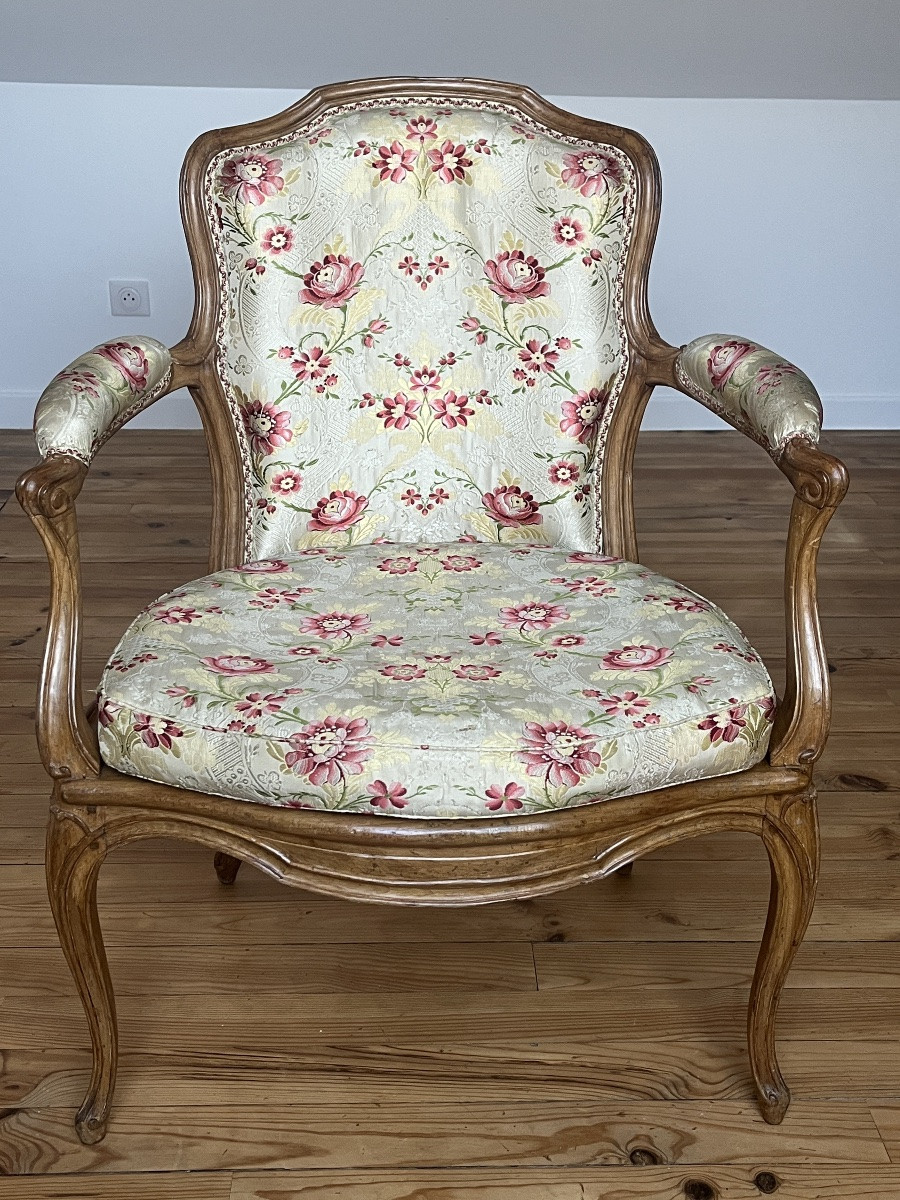 Pair Of Armchairs, Louis XV Period-photo-2