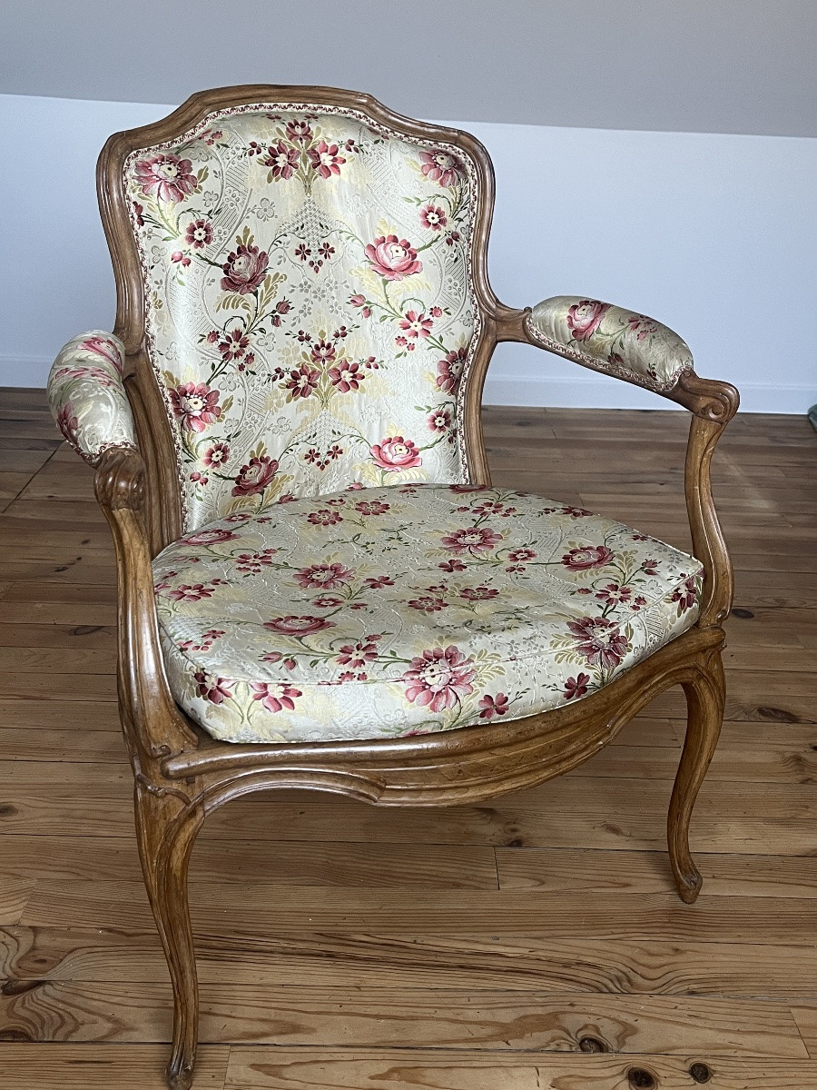 Pair Of Armchairs, Louis XV Period-photo-4