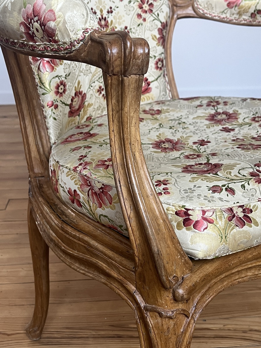Pair Of Armchairs, Louis XV Period-photo-2