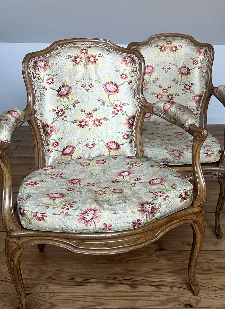 Pair Of Armchairs, Louis XV Period