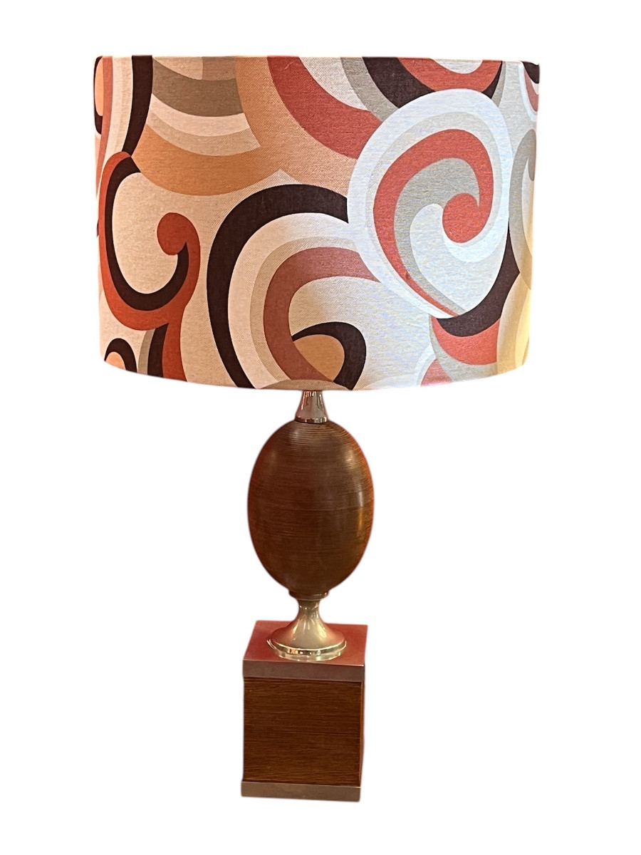 Lamp Attributed To Philippe Barbier . 70's-photo-2