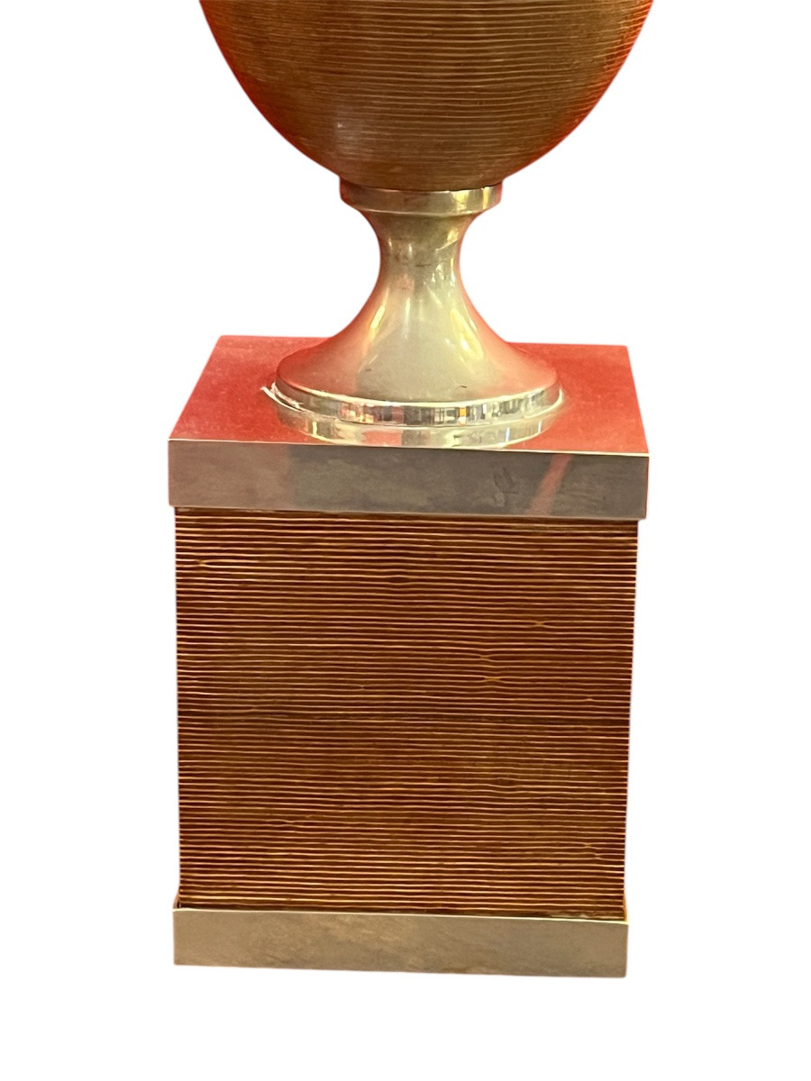 Lamp Attributed To Philippe Barbier . 70's-photo-3