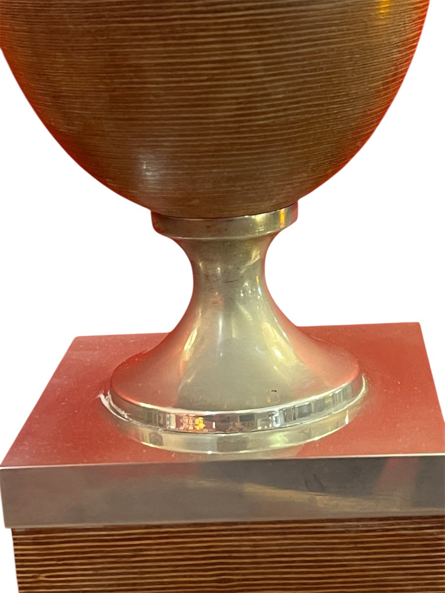 Lamp Attributed To Philippe Barbier . 70's-photo-4