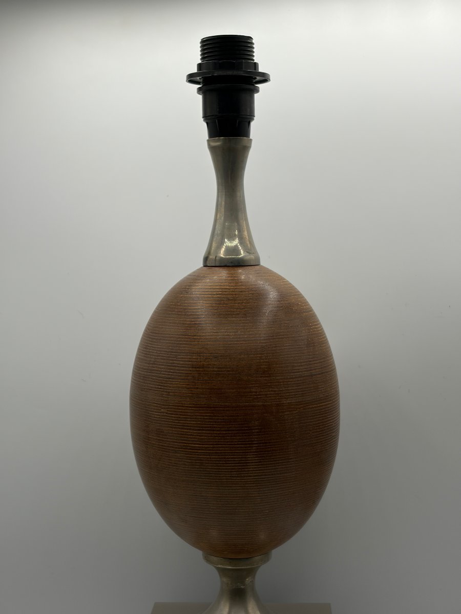 Lamp Attributed To Philippe Barbier . 70's-photo-3