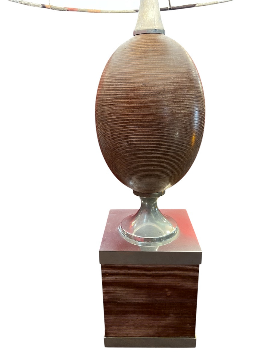 Lamp Attributed To Philippe Barbier . 70's-photo-3