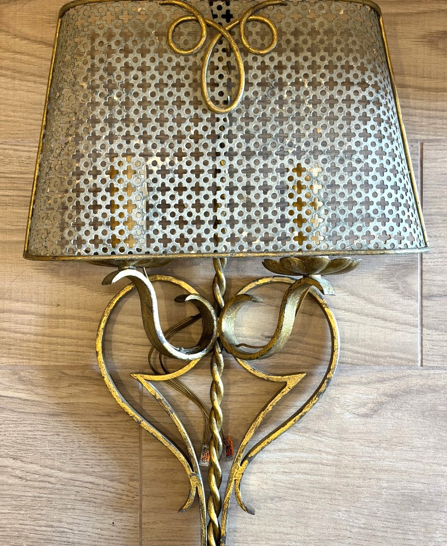 Set Of Four Wall Sconces, 1940s-photo-3
