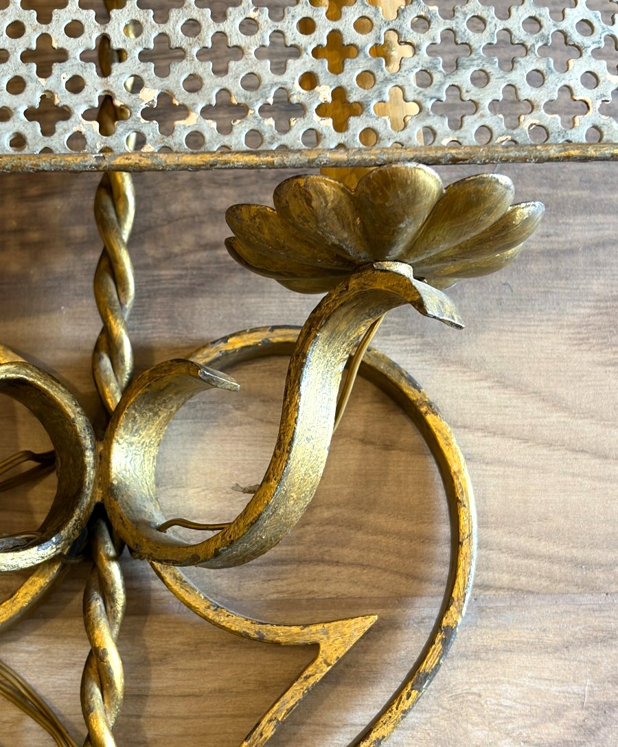 Set Of Four Wall Sconces, 1940s-photo-4