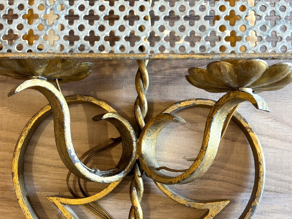 Set Of Four Wall Sconces, 1940s-photo-2