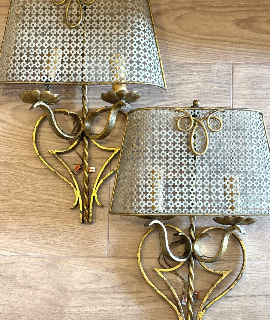 Pair Of Wall Sconces, 1940s