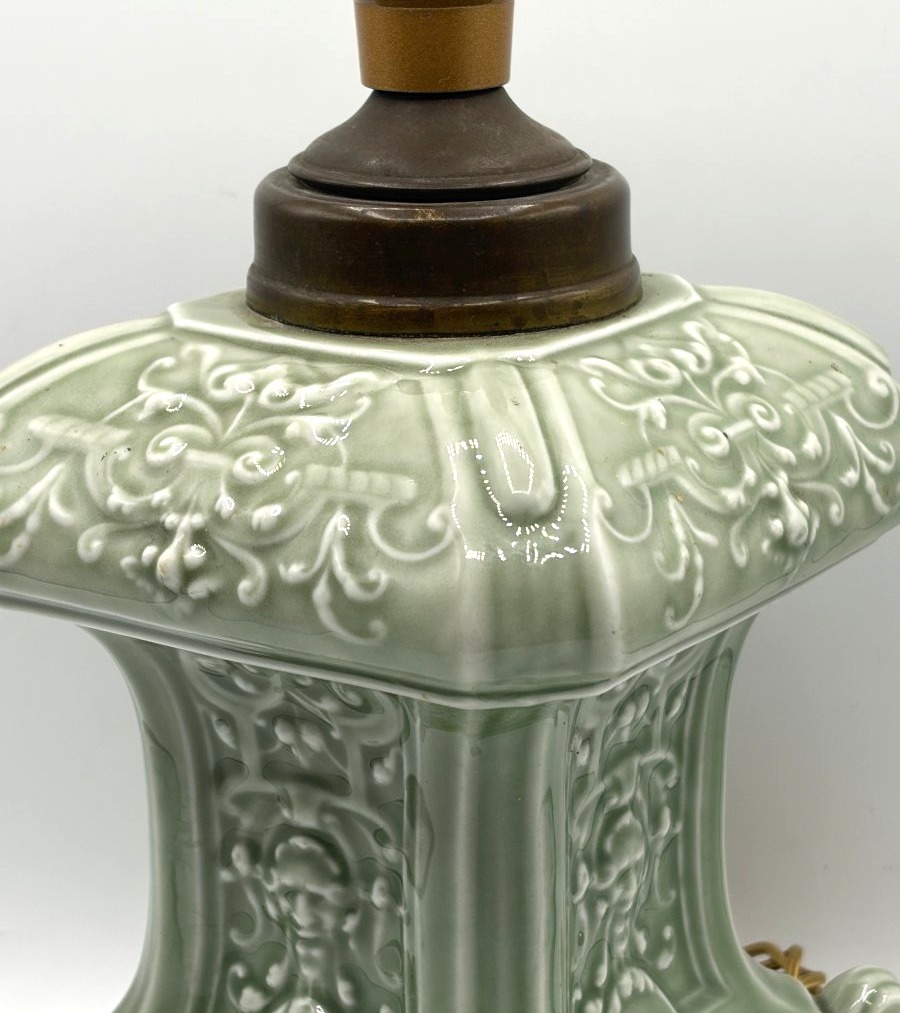 Lampe en faïence céladon, dans le goût de Théodore DECK-photo-2