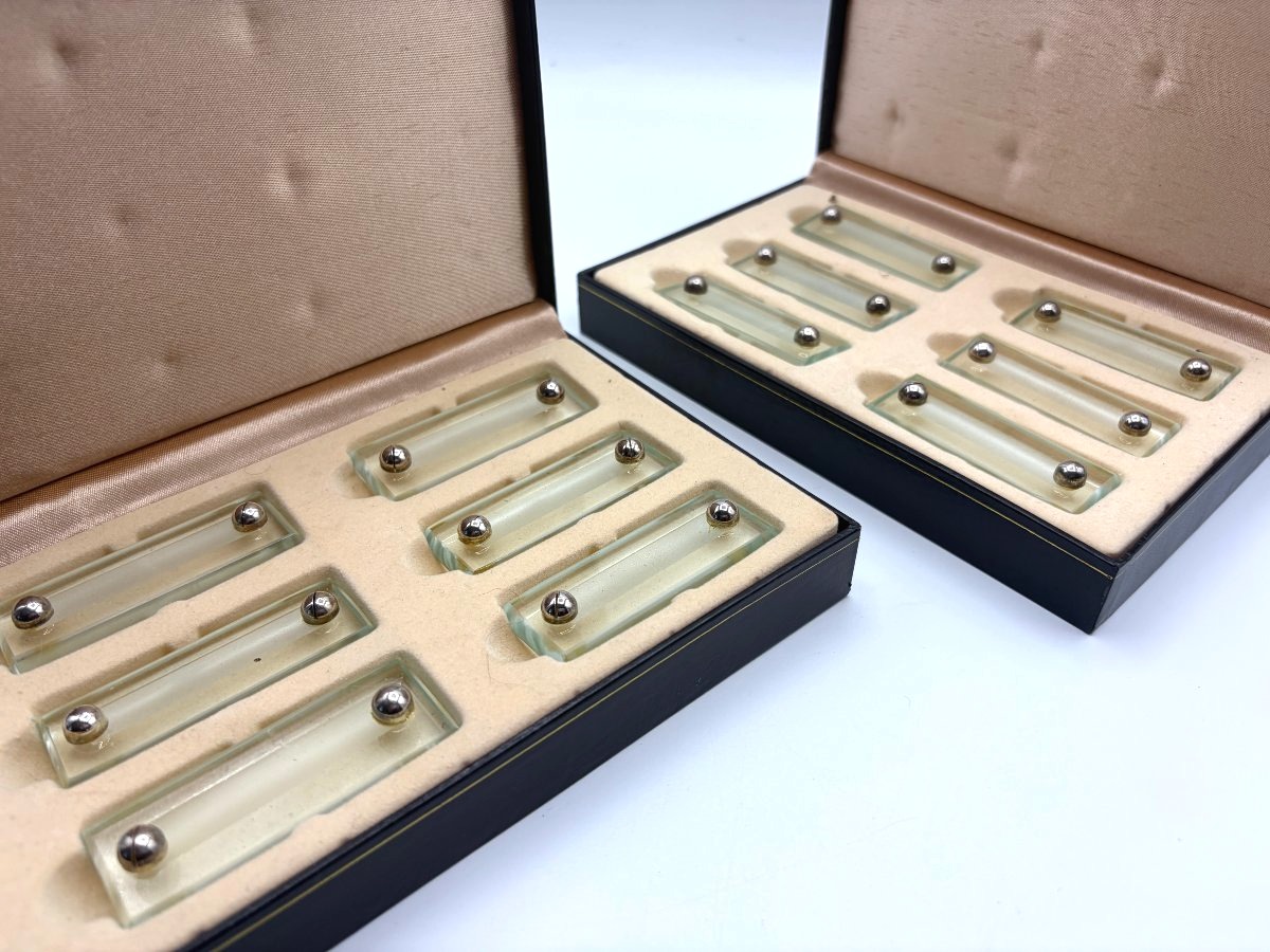 Série de 12 porte couteaux , Années 40
