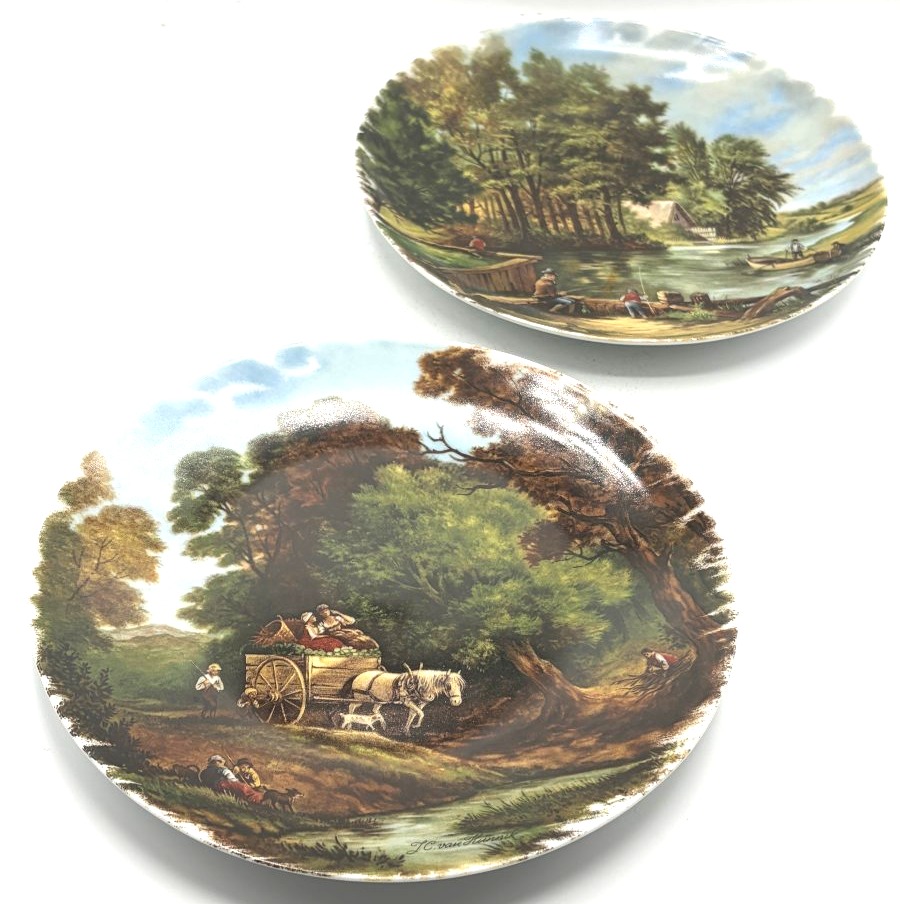 Limoges. Pair Of Decorative Plates Signed By Van Hunnik