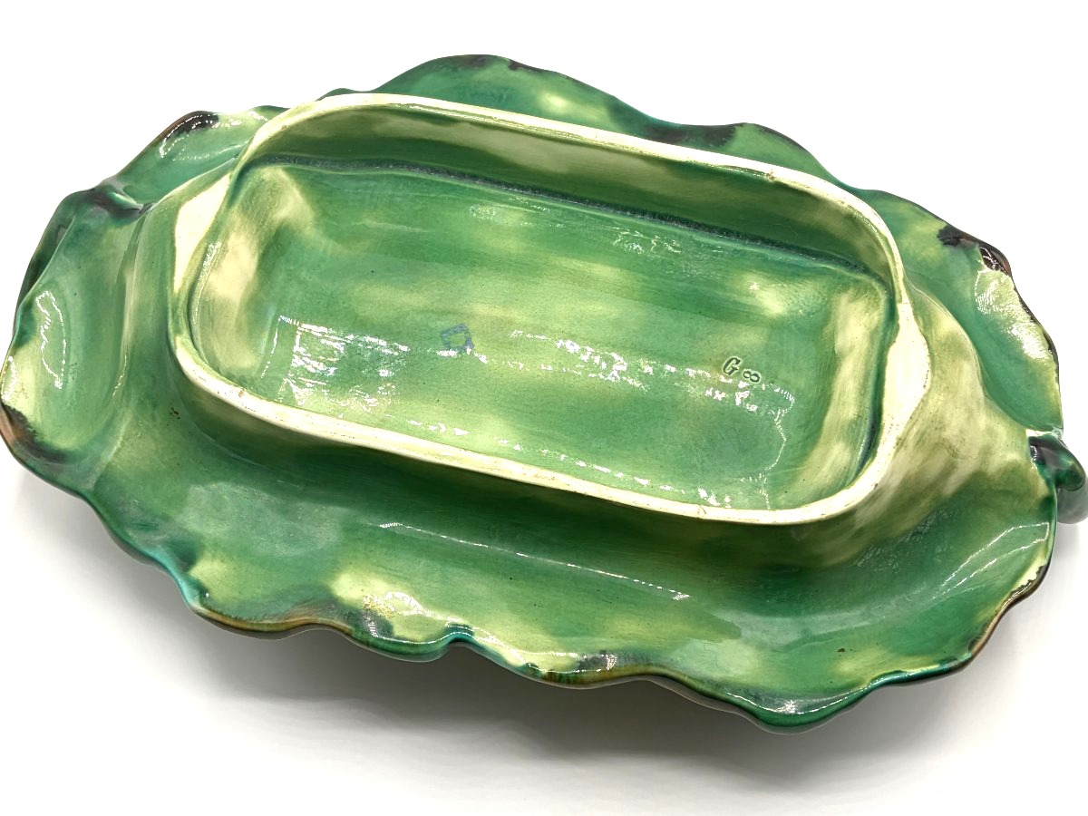 Asparagus Dish Made Of Slip. Date: Late 19th Century-photo-1