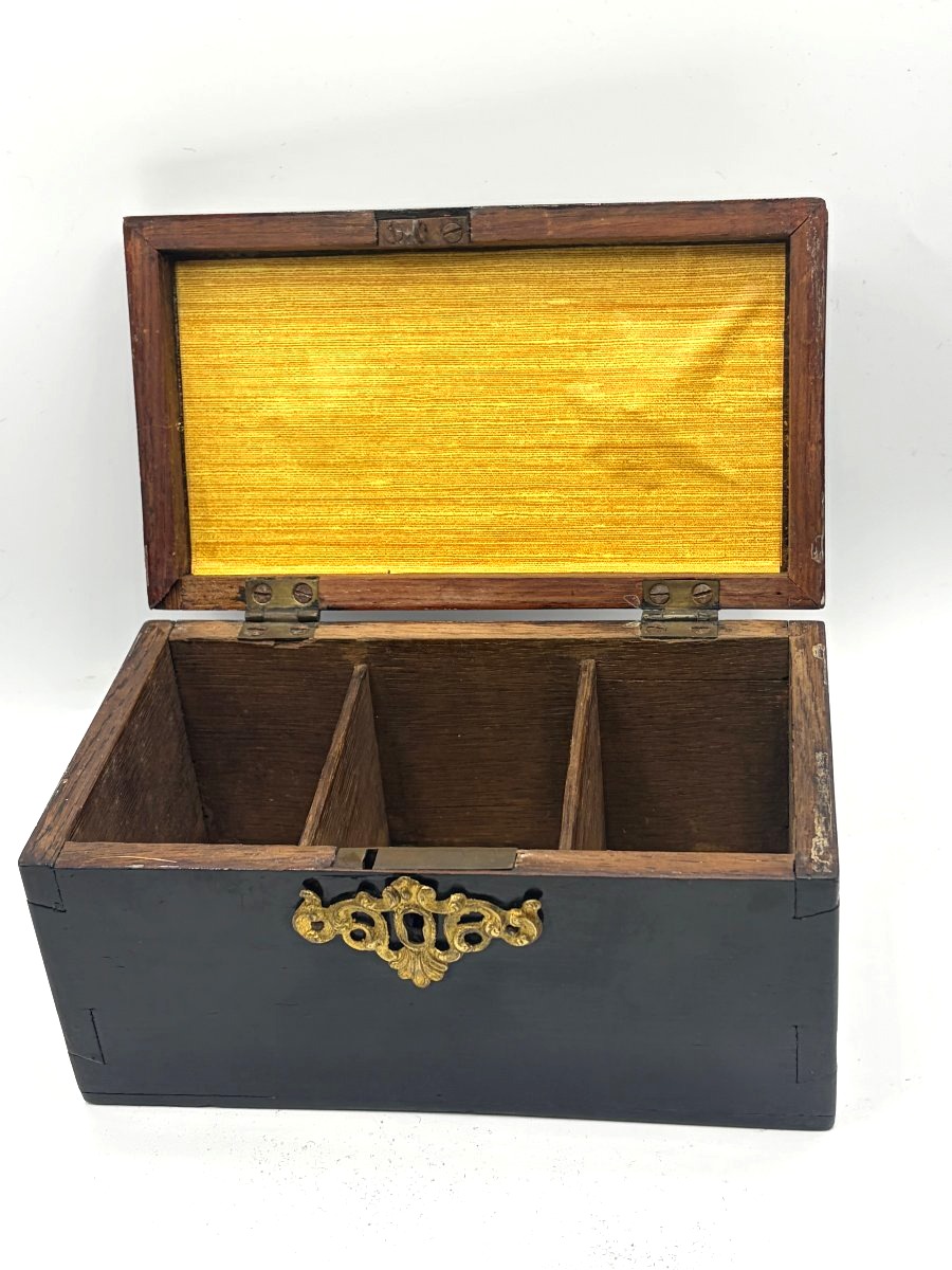 Coffret en bois noirci . Epoque Napoléon III-photo-2