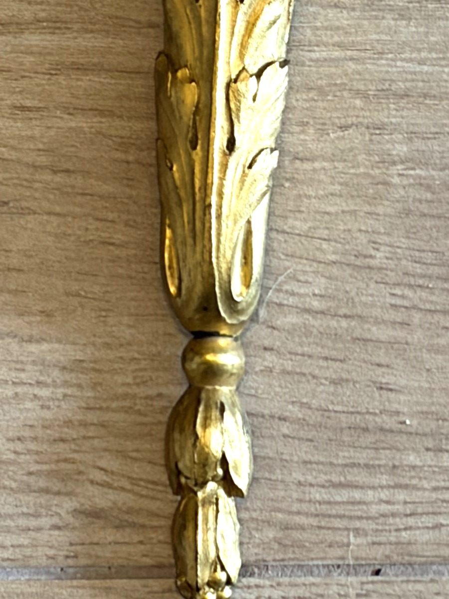 Pair Of Gilded Bronze Wall Sconces. Louis XVI Period-photo-4