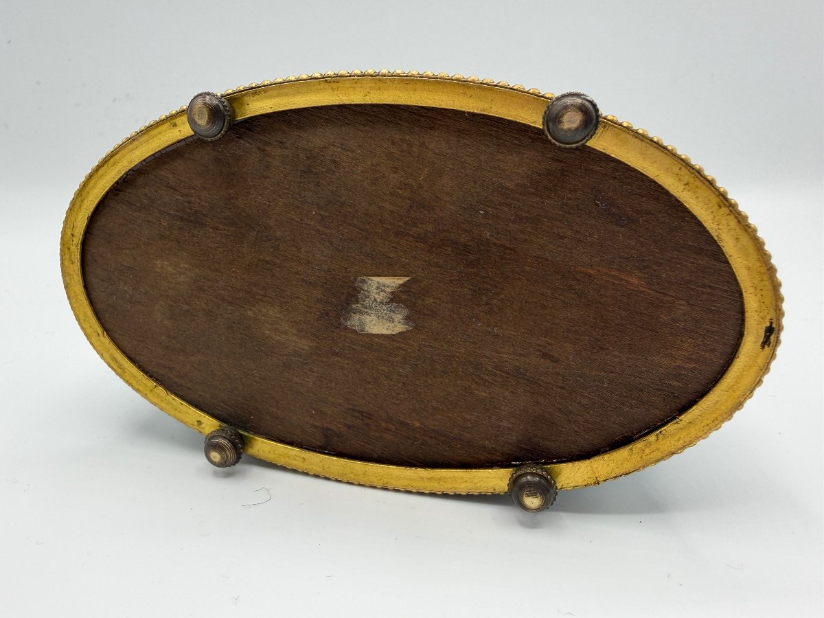 Painted Sheet Metal Inkwell. First Half Of The 19th Century-photo-3