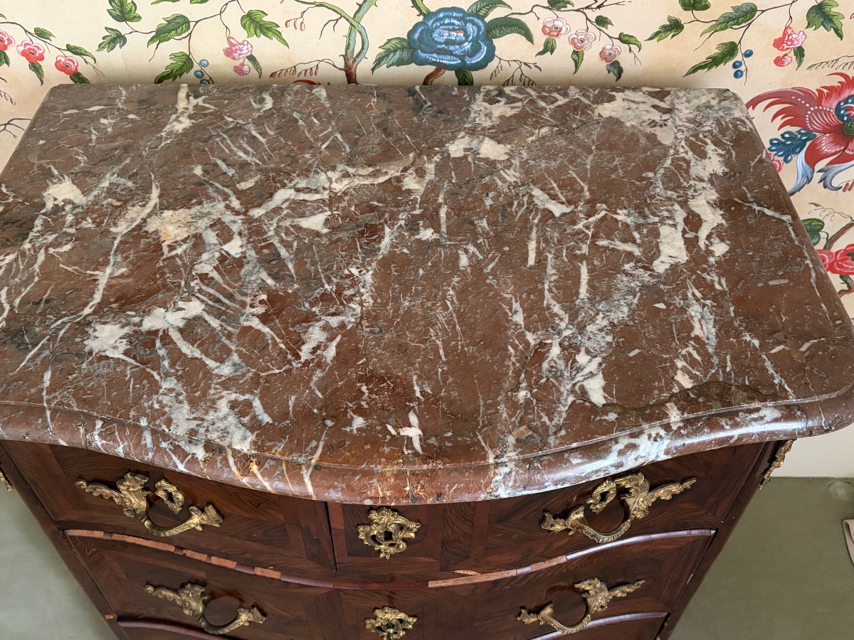 Commode  galbée Époque Régence -photo-3