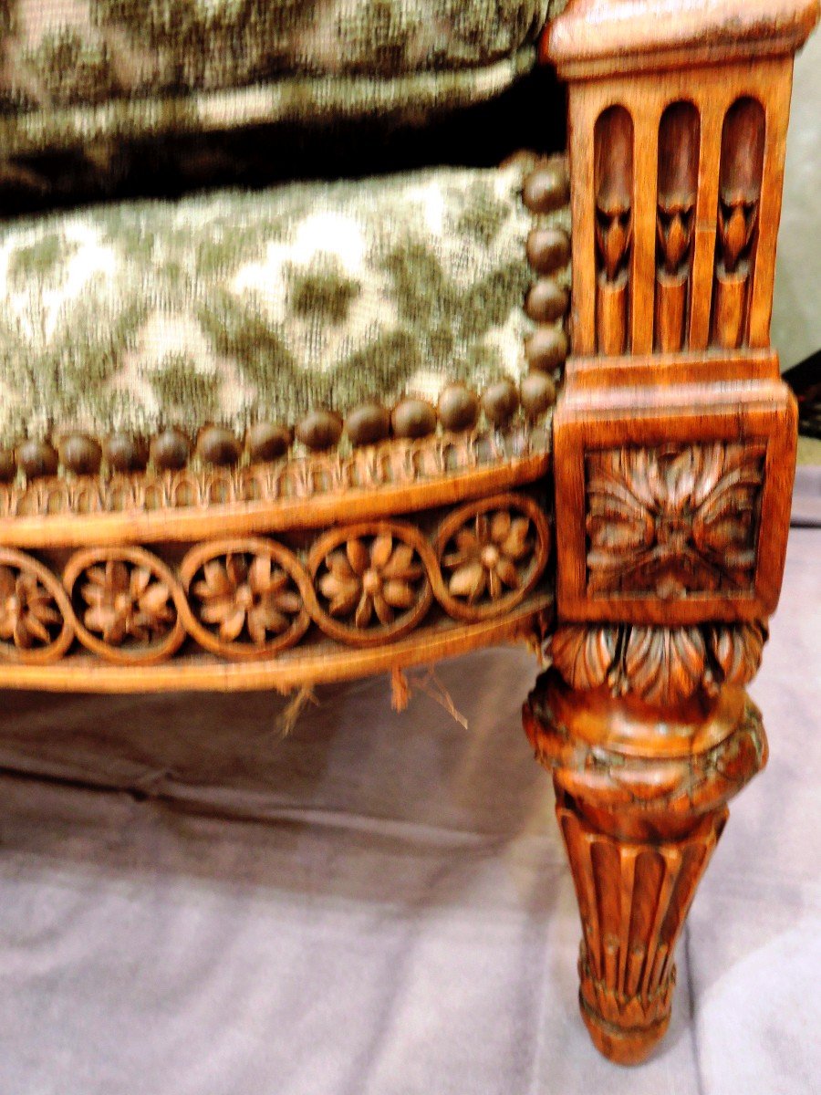 Small Sofa In The Taste Of Sene, XIXth Century-photo-4