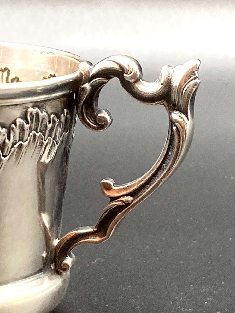 Tasse à Café En Argent Massif. Style Louis XV-photo-3