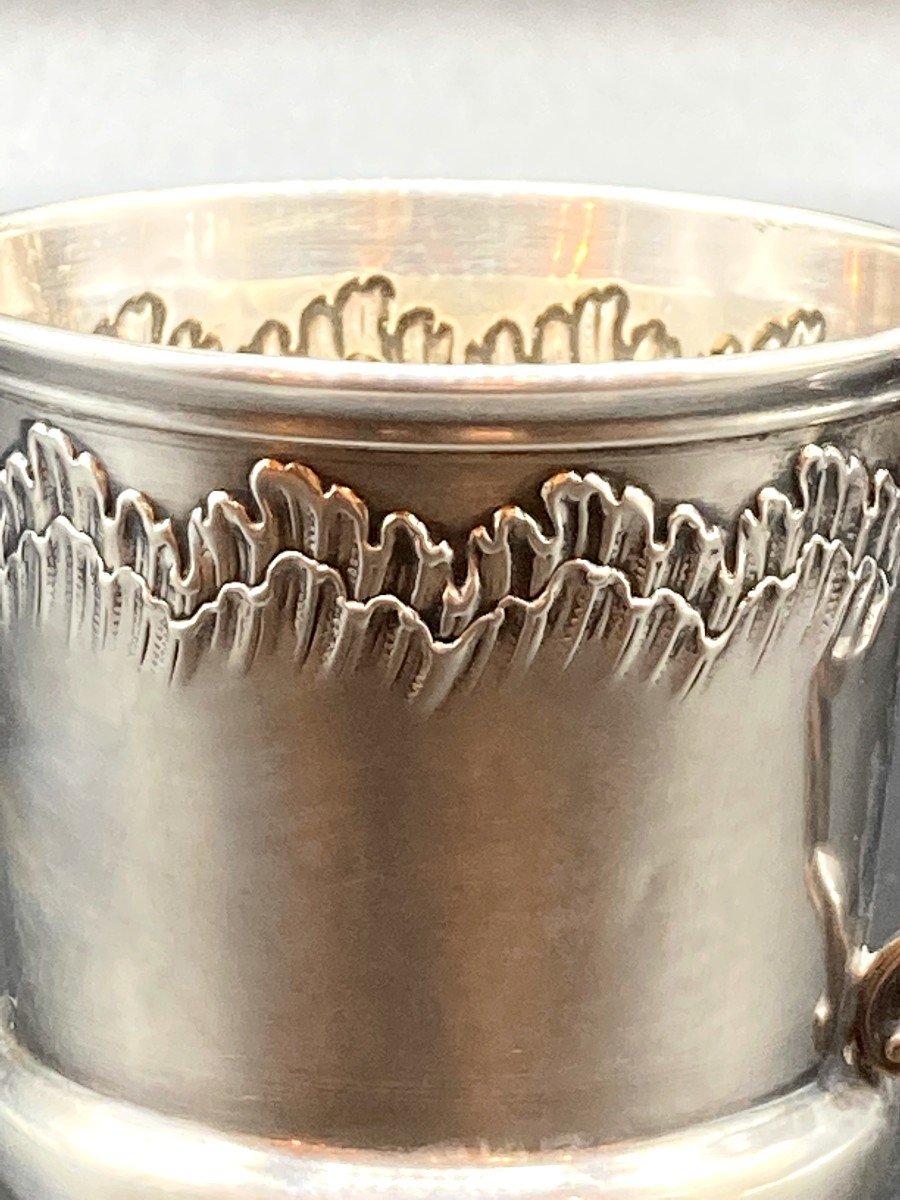 Tasse à Café En Argent Massif. Style Louis XV-photo-4