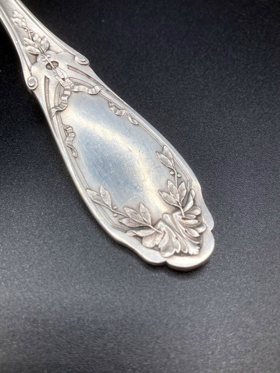 Shaker, Sugar Spoon, In Sterling Silver. Louis XVI Style-photo-2