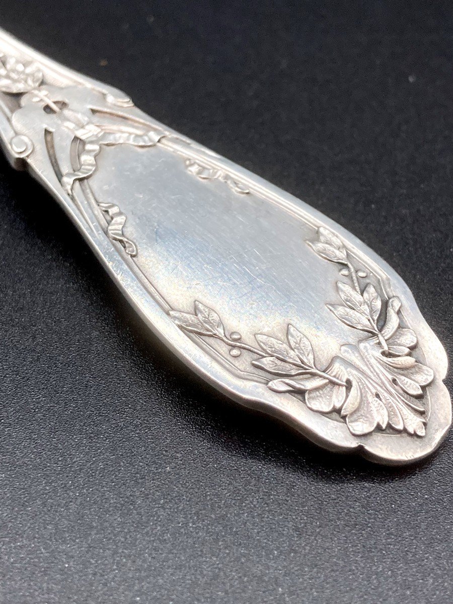 Shaker, Sugar Spoon, In Sterling Silver. Louis XVI Style-photo-1