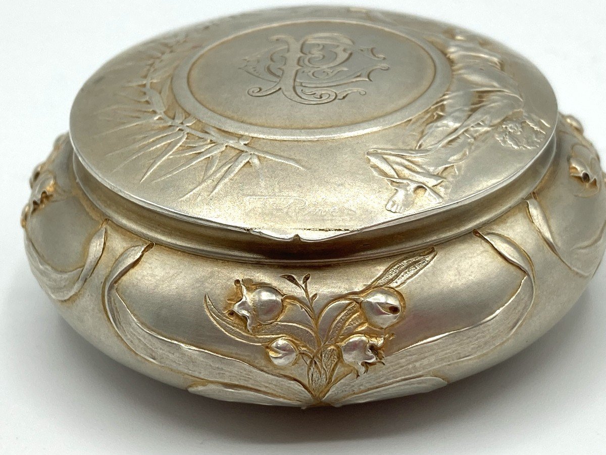 Adolf Rivet. Silver Box, 1900 Art Nouveau Period-photo-3