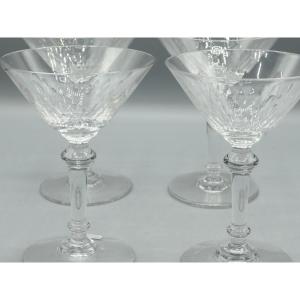 Baccarat. Four Champagne Coupes. Model Champigny