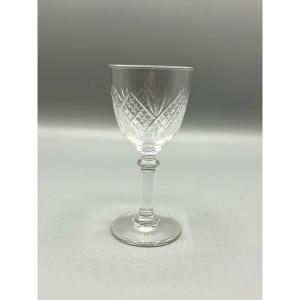 Saint Louis. Set Of 12 Crystal Porto Glasses, Chantilly Model