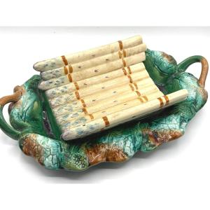Asparagus Dish Made Of Slip. Date: Late 19th Century