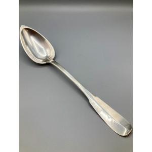 Stew Spoon In Sterling Silver. Period XIXth Century