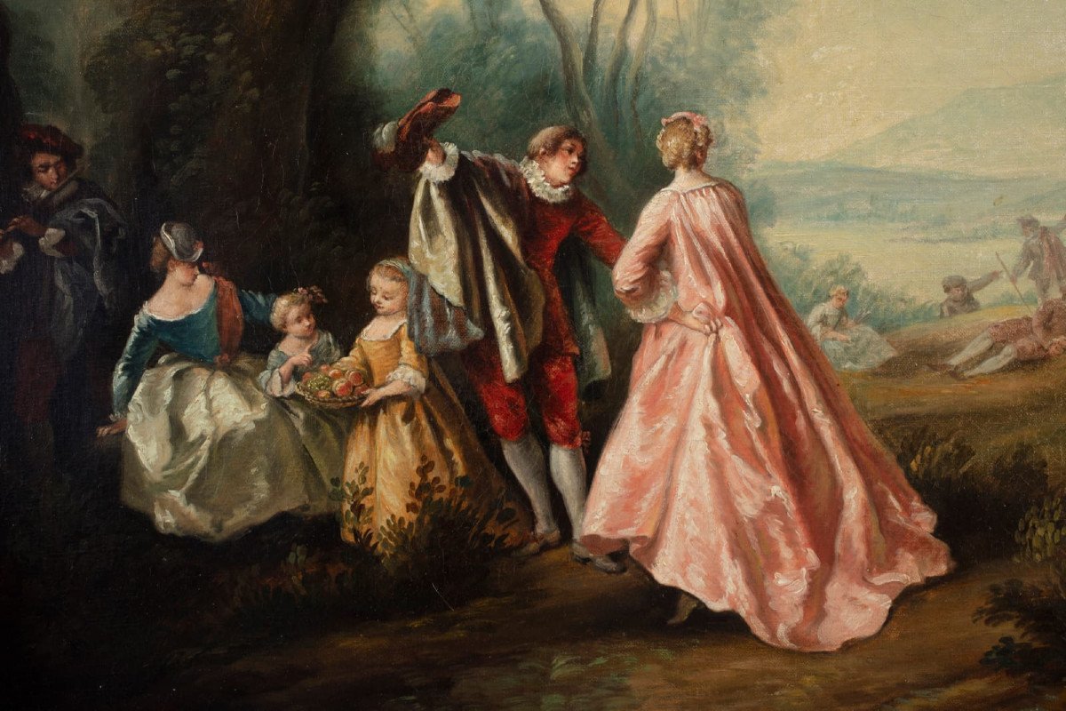 Gallant Scene With Figures In A Park-photo-4