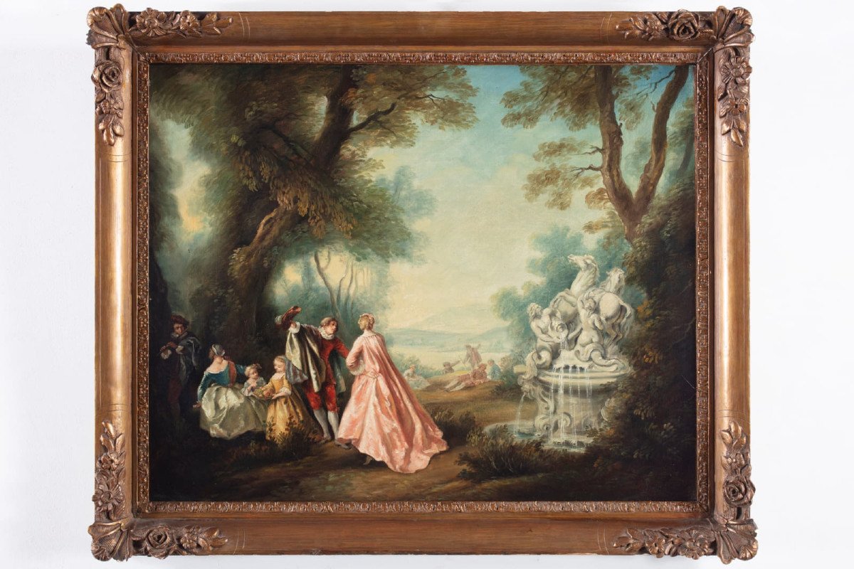 Gallant Scene With Figures In A Park