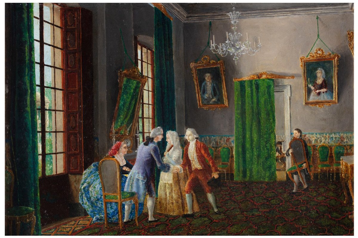 18th Century Interior With Figures