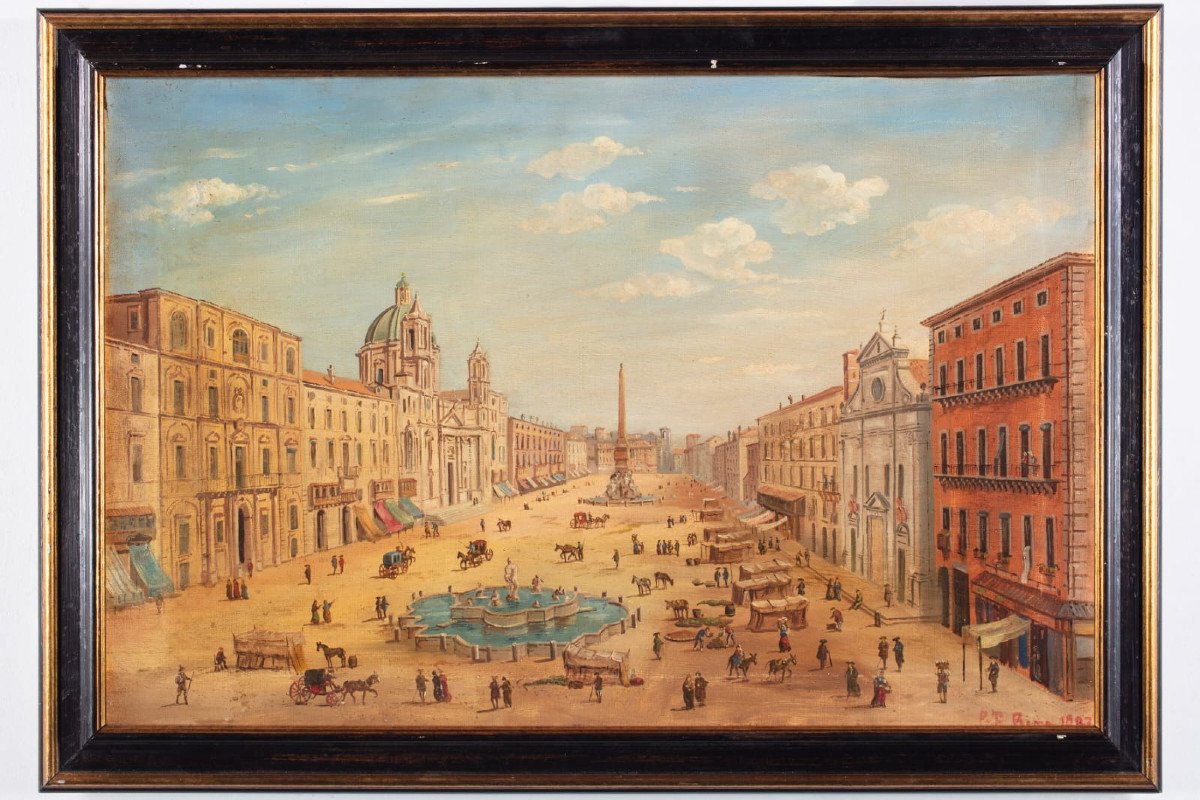 View Of Piazza Navona In Rome