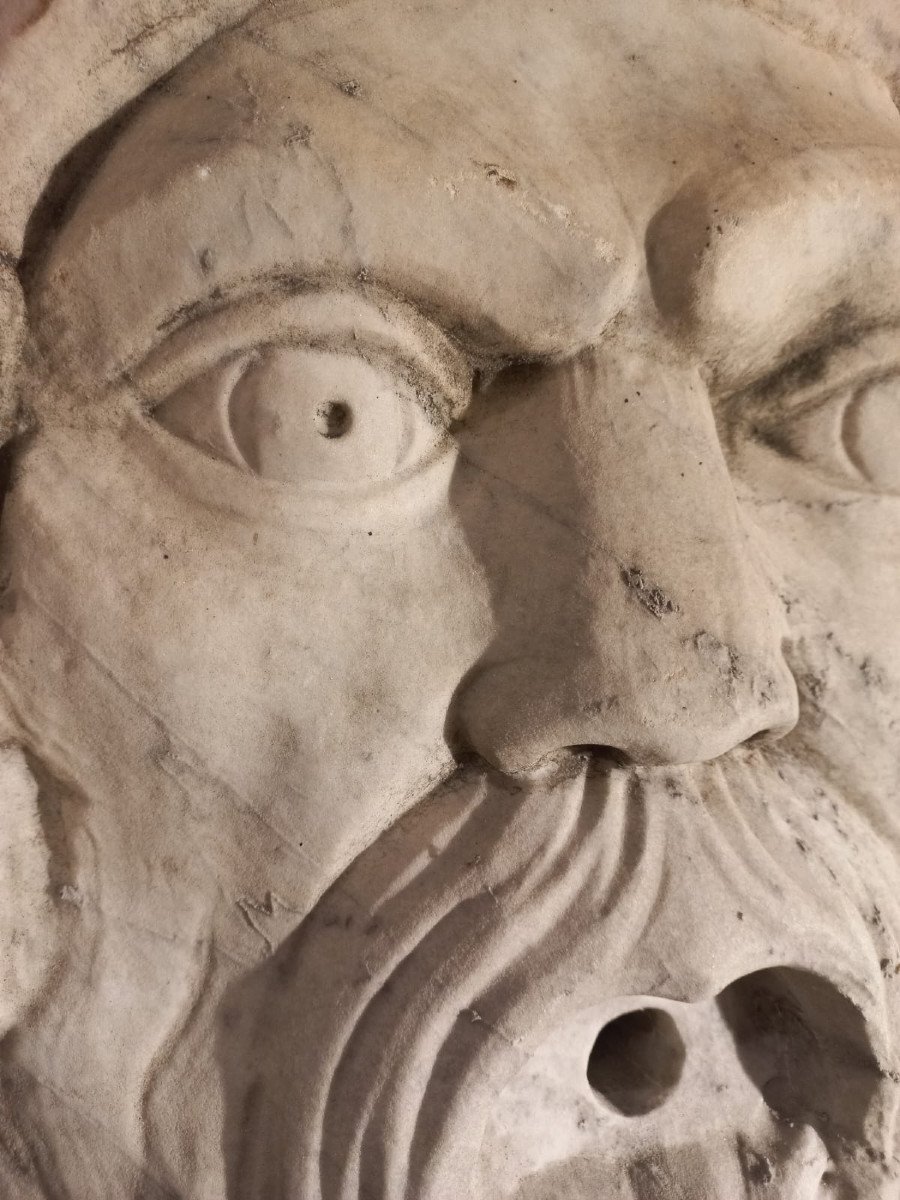 Carrara Marble Mask Depicting The Face-photo-3