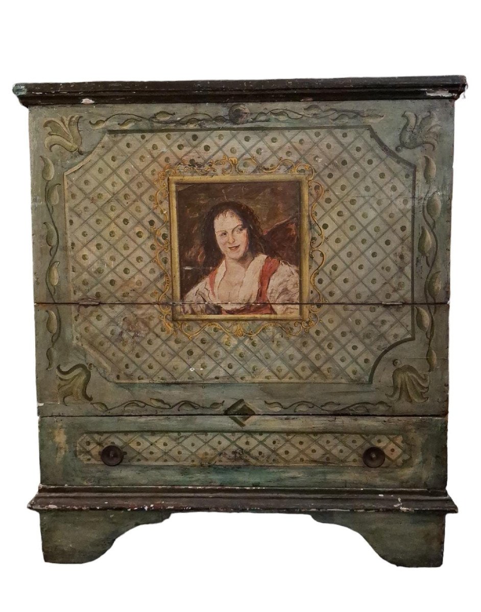 Buffet Casier à Bouteilles, Décoré Et Peint
