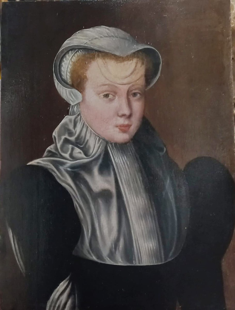 Portrait d'Une Noble, Peintre Allemand Du XVIe Siècle-photo-2
