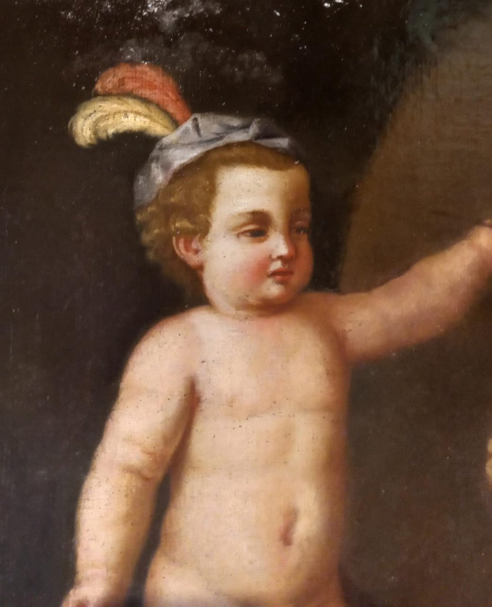 Allégorie De La Peinture, école Flamande Du XVIIe Siècle-photo-2