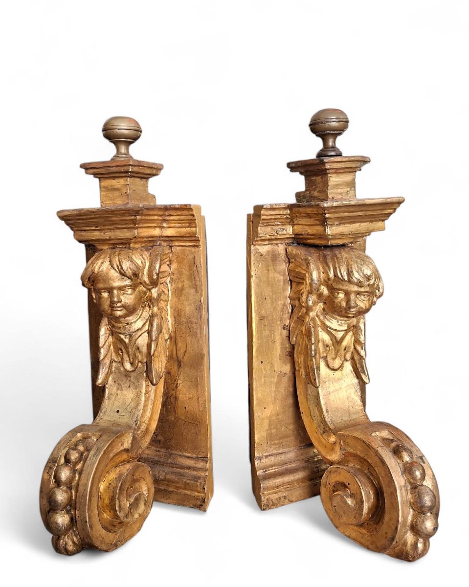 Bookends In Gilded Wood-photo-1