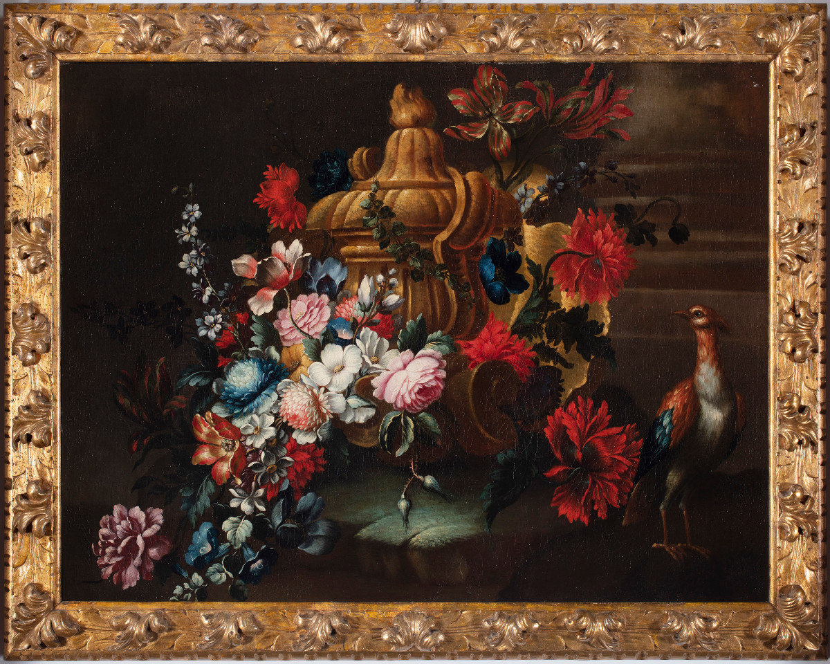 Still Life Of Flowers, 18th Century Piedmontese School