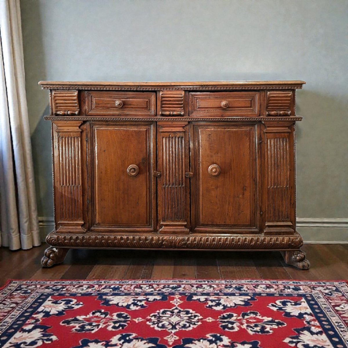Italian Renaissance Walnut Sideboard-photo-1