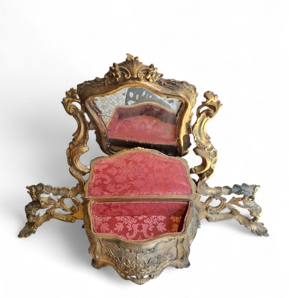 Petit miroir de coiffeuse, avec étui-photo-4