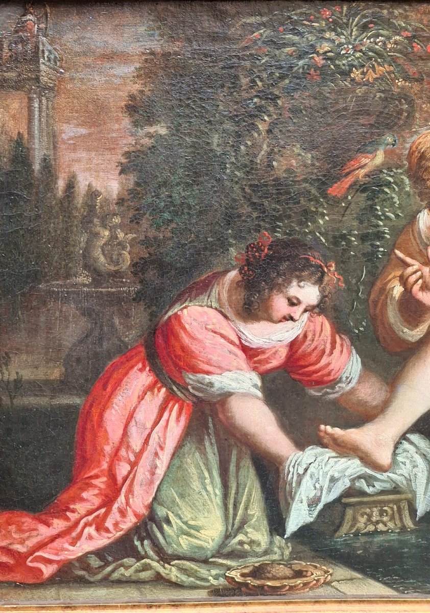 Bathsheba se baignant, peintre vénitien-photo-3