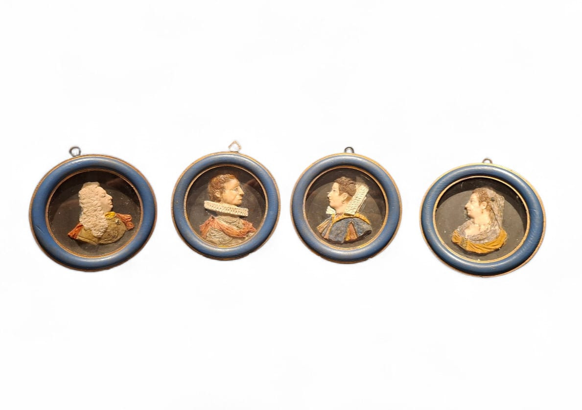 Four Medallions With Portraits Of Nobles Of The Medici Family
