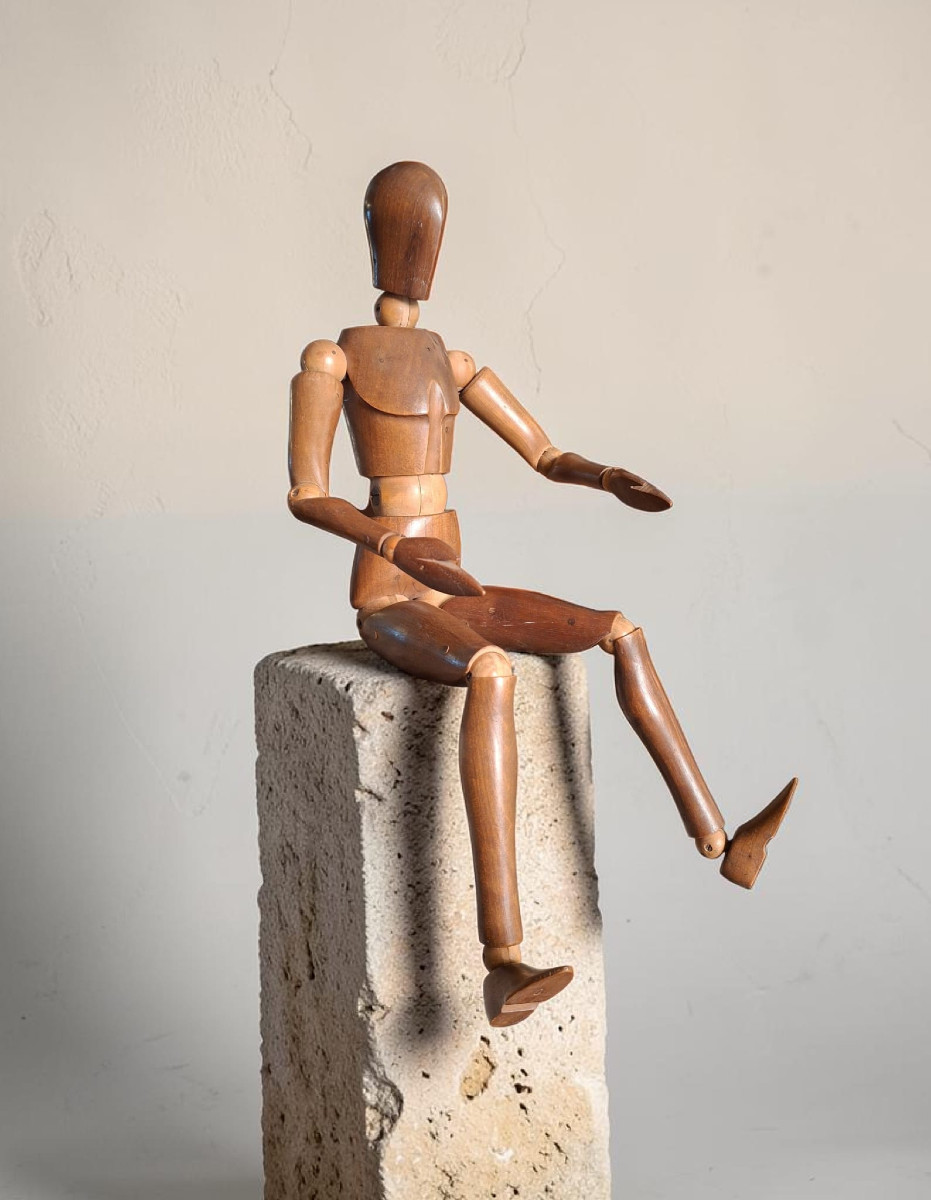 Mannequin articulé en bois