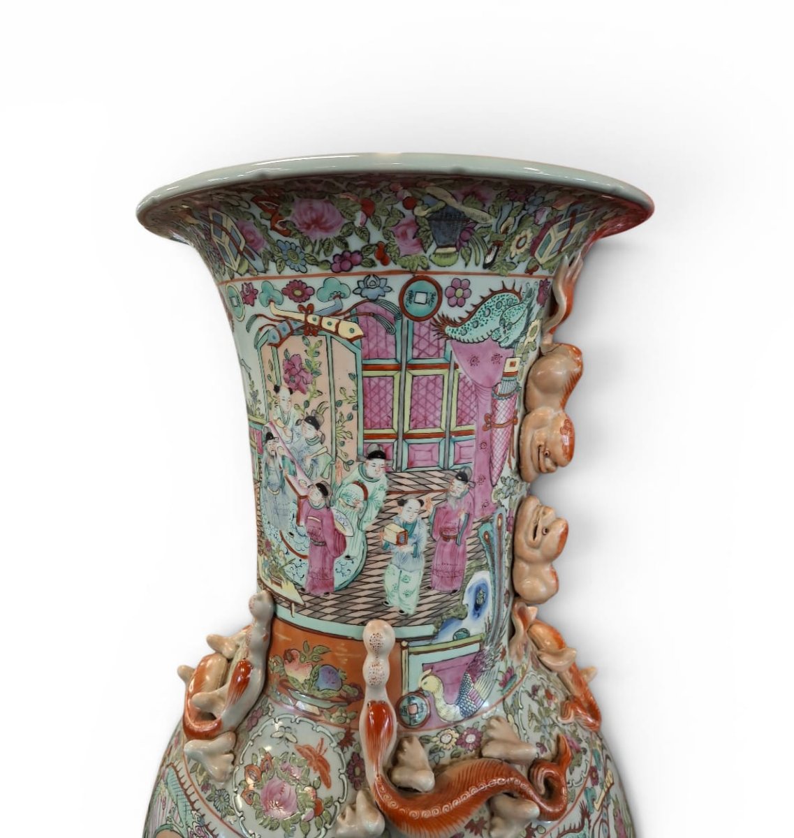 Paire de grands vases en porcelaine-photo-7