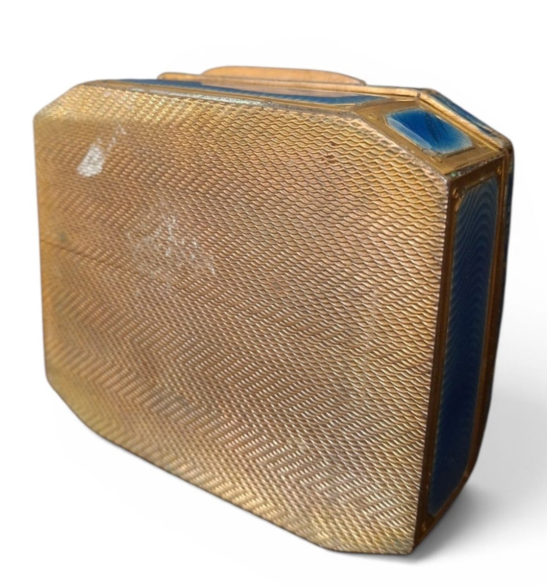 Tabatière en émail et bronze doré-photo-1