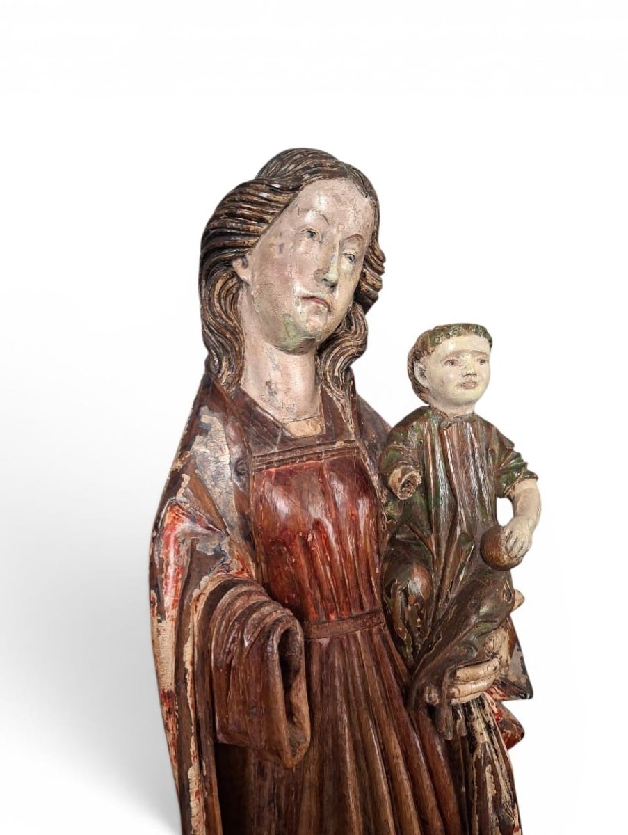 Sculpture représentant la Vierge à l'Enfant-photo-3